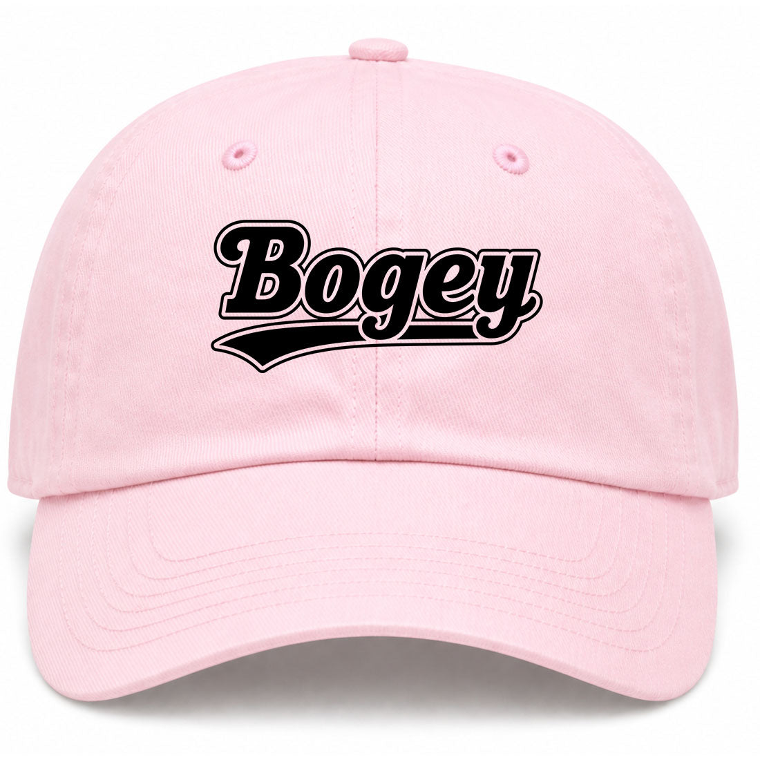 Pink Bogey Varsity Script Golf Dad Hat