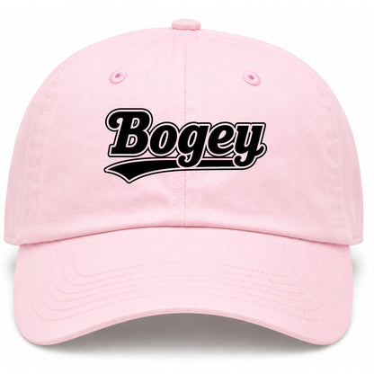 Pink Bogey Varsity Script Golf Dad Hat