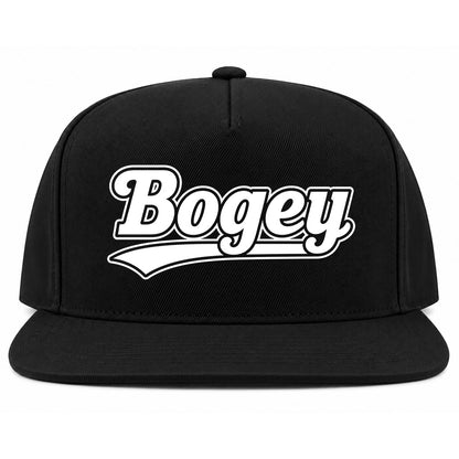 Black Bogey Varsity Script Golf Snapback Hat