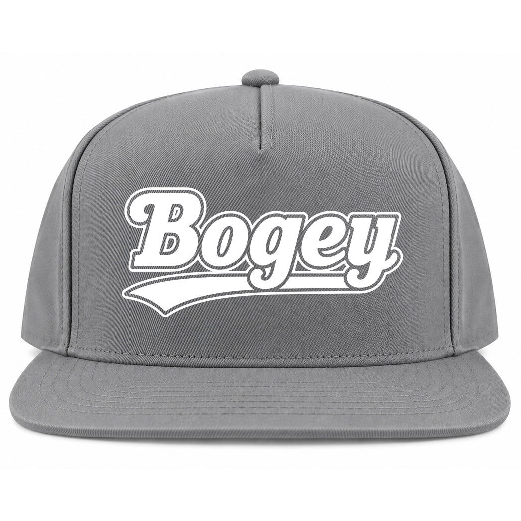 Grey Bogey Varsity Script Golf Snapback Hat