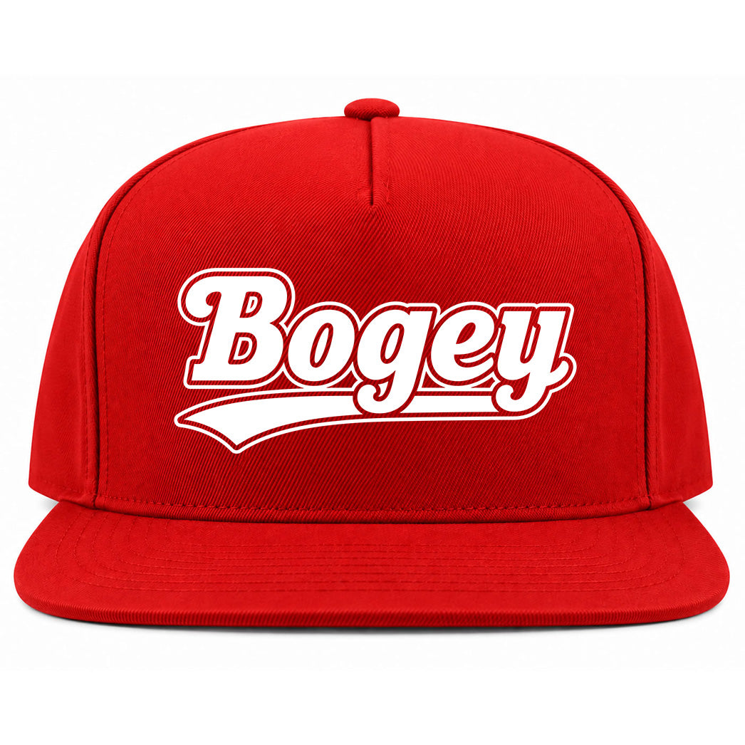 Red Bogey Varsity Script Golf Snapback Hat