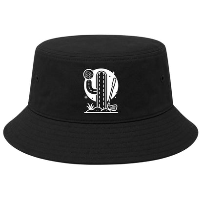 Black Cactus Desert Golf Bucket Hat
