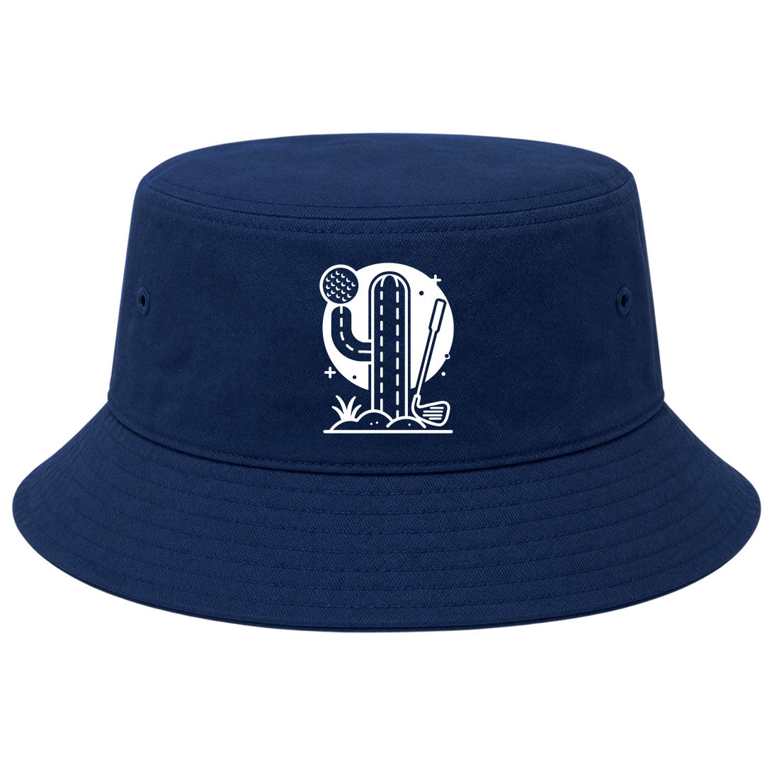 Navy Cactus Desert Golf Bucket Hat