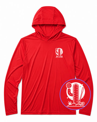 Red Cactus Desert Golf Men's Lightweight Performance Golf Hoodie