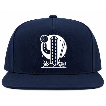 Navy Blue Cactus Desert Golf Snapback Hat