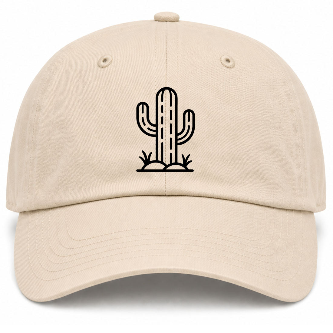Beige Cactus Golf Dad Hat