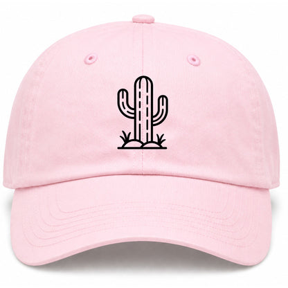 Pink Cactus Golf Dad Hat