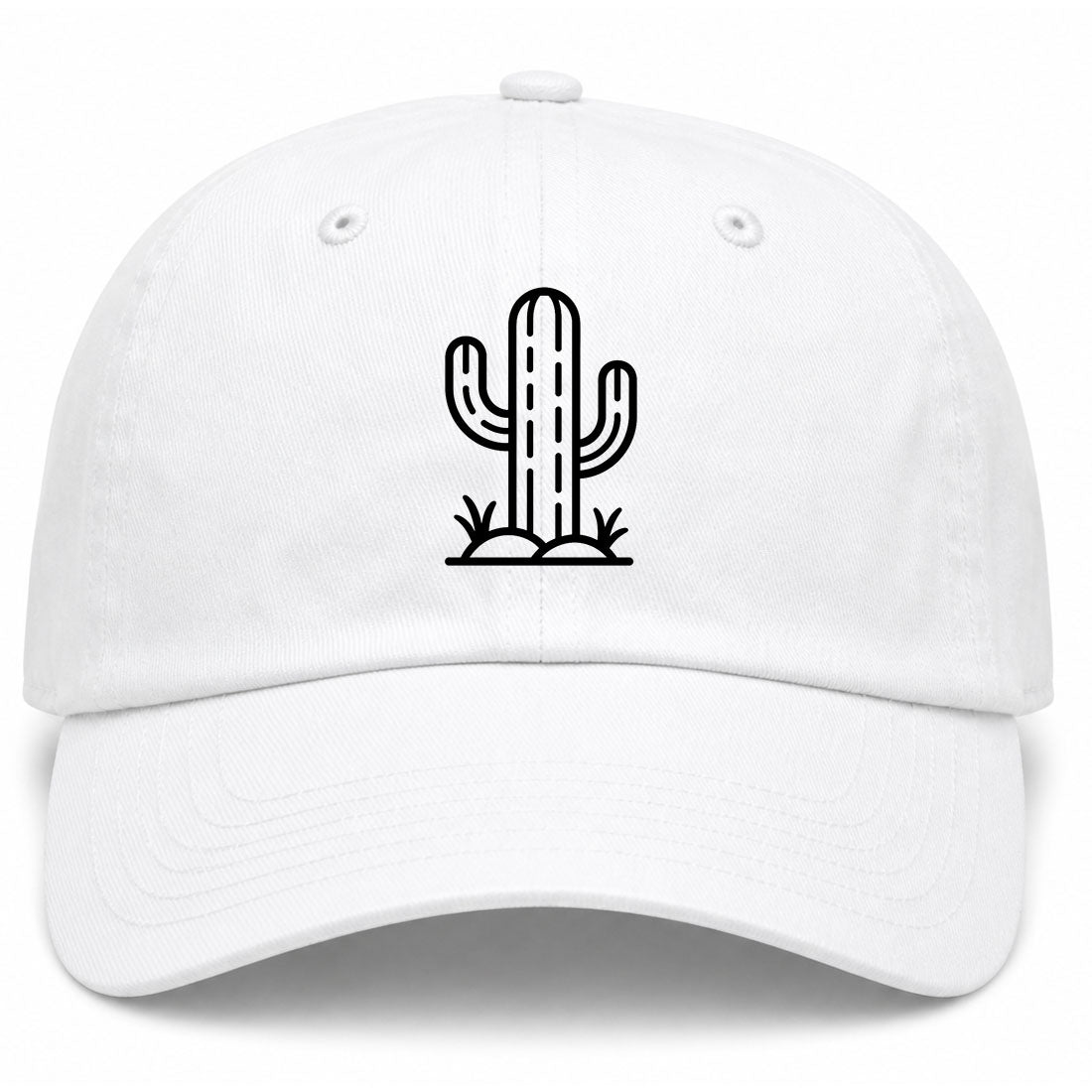White Cactus Golf Dad Hat