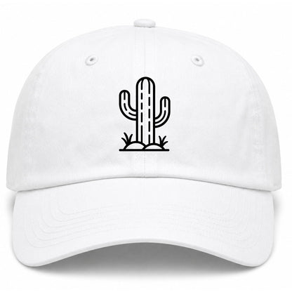 White Cactus Golf Dad Hat