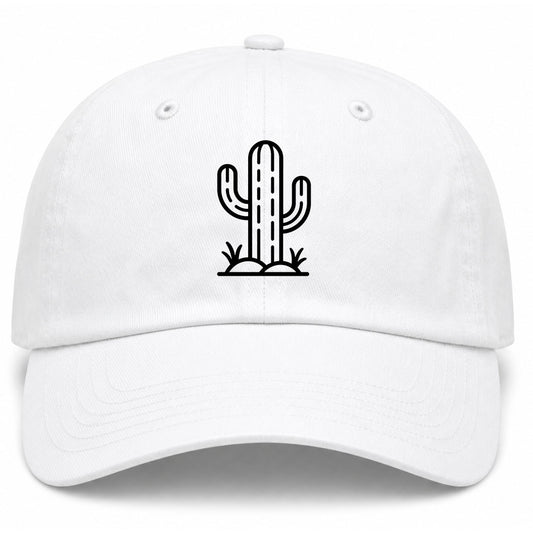 White Cactus Golf Dad Hat
