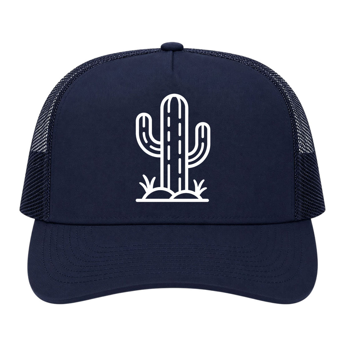 Navy Blue Cactus Golf Trucker Hat