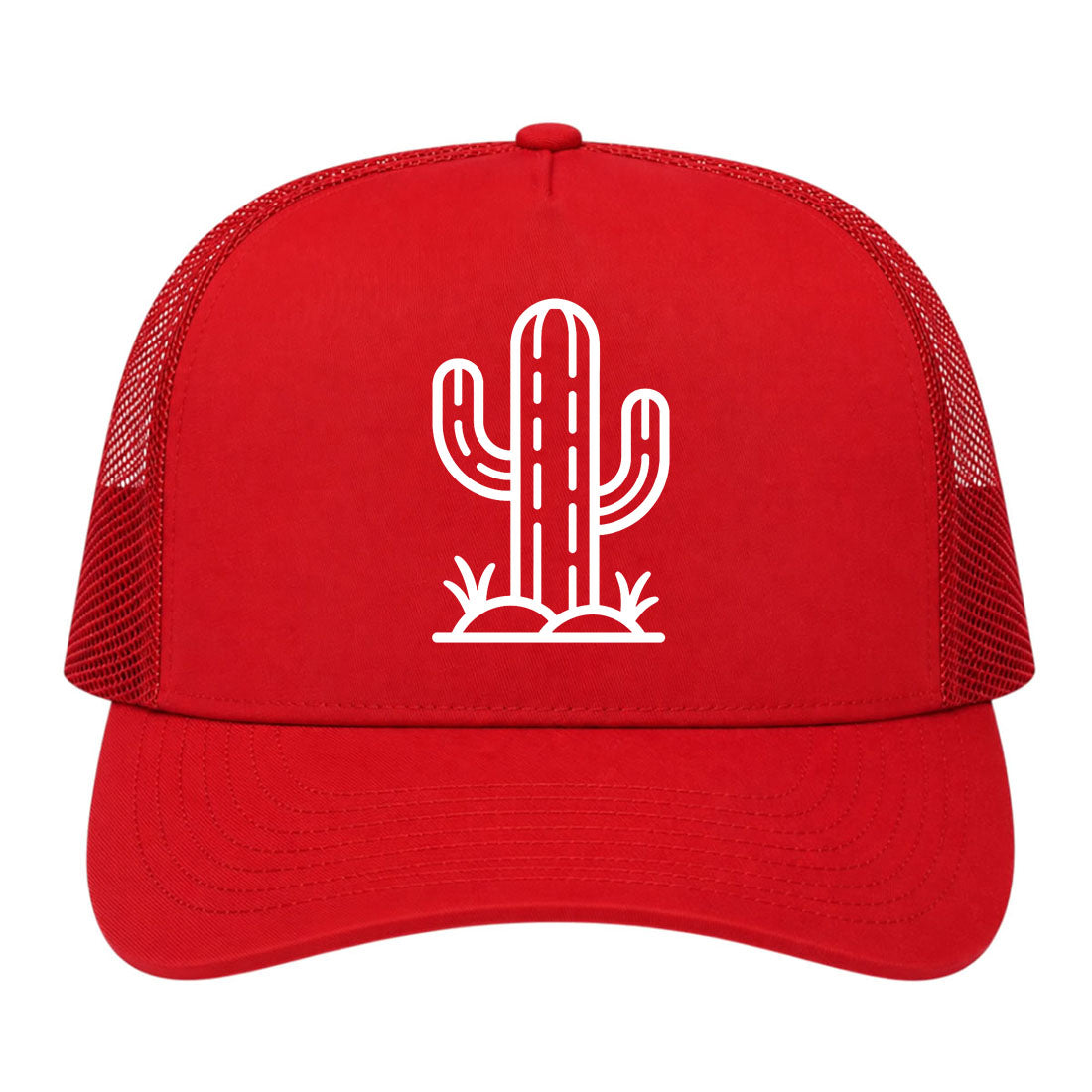 Red Cactus Golf Trucker Hat
