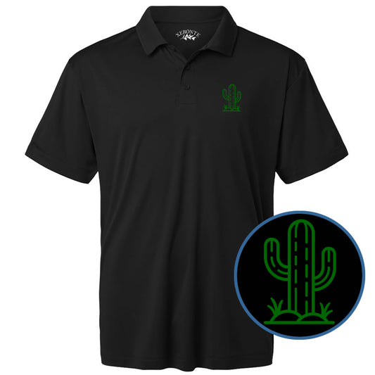 Black Cactus Golf Polo Shirt