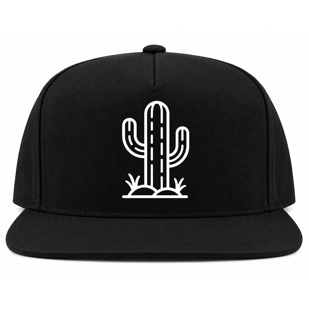 Black Cactus Golf Snapback Hat