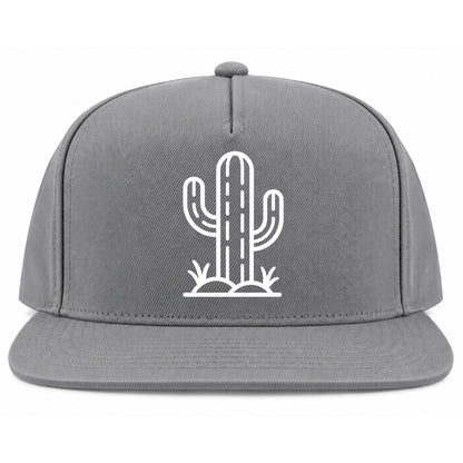 Grey Cactus Golf Snapback Hat