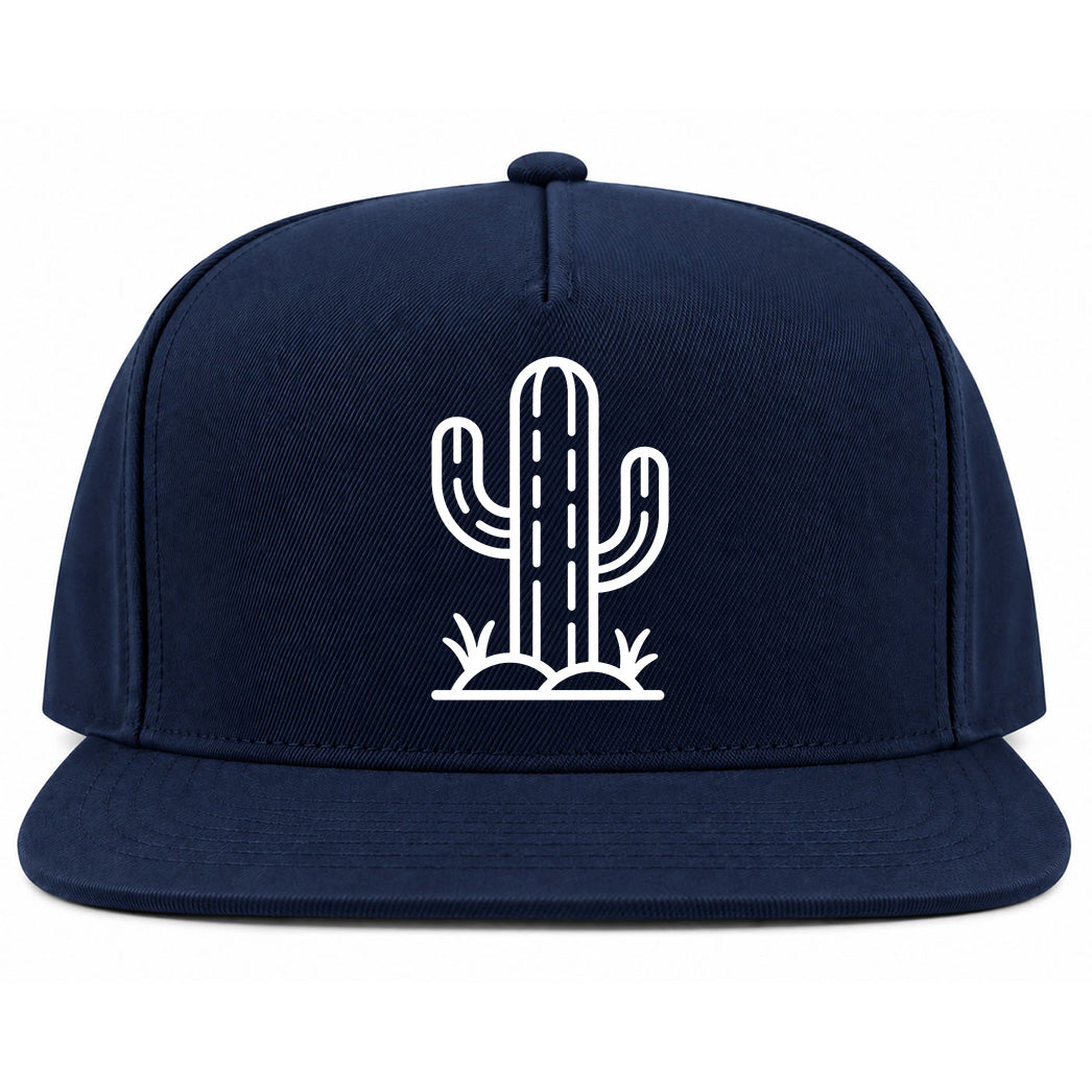Navy Blue Cactus Golf Snapback Hat