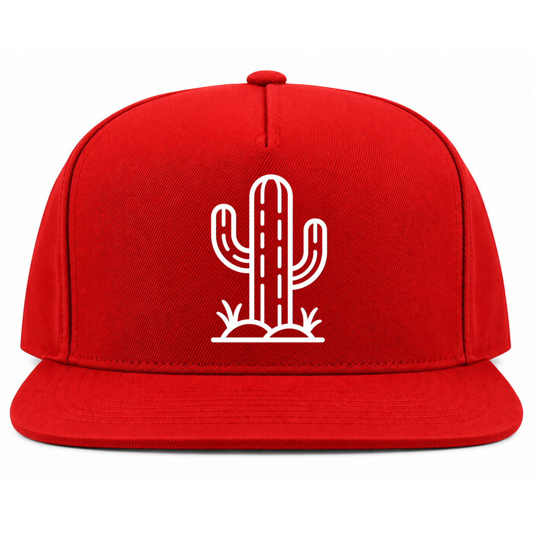 Red Cactus Golf Snapback Hat