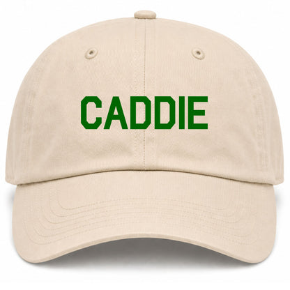 Beige Caddie Golf Dad Hat