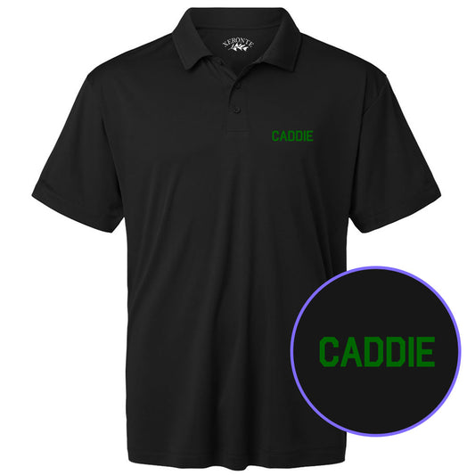 Black Caddie Men's Golf Polo Shirt