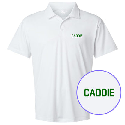 White Caddie Men's Golf Polo Shirt
