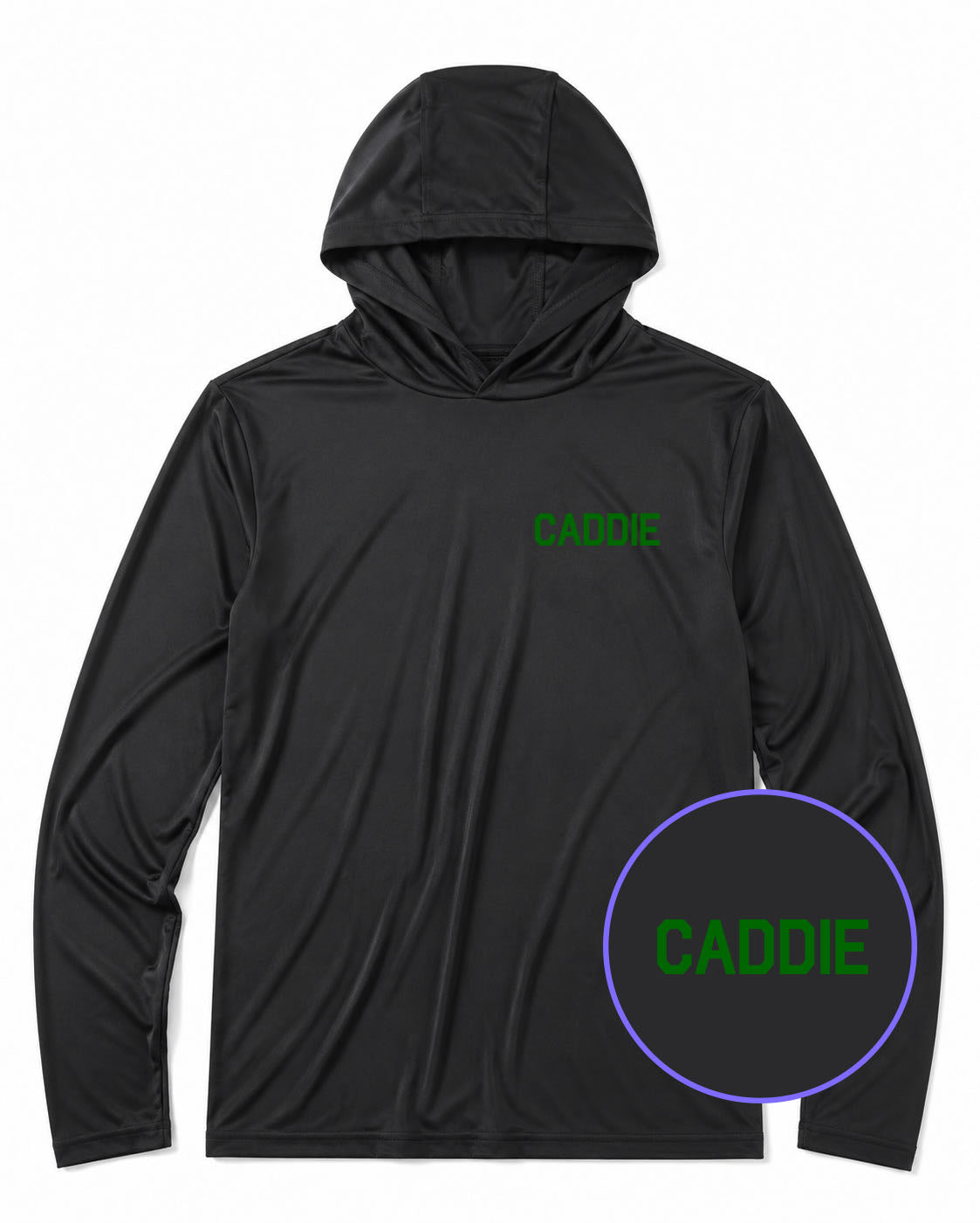 Black Caddie Men's Lightweight Performance Golf Hoodie