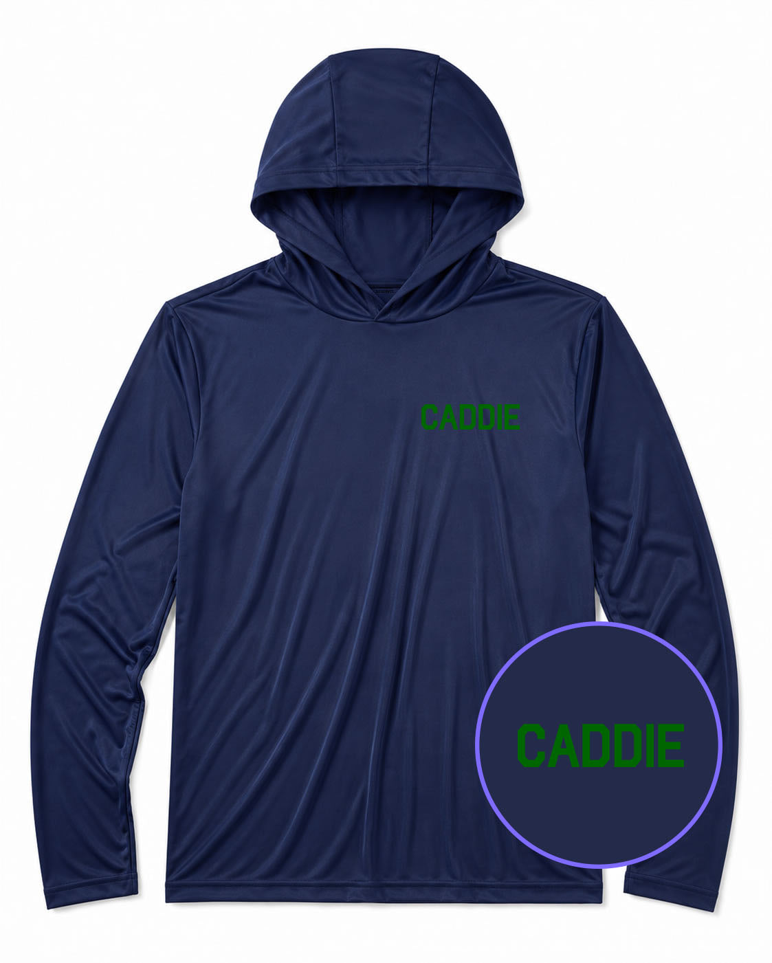 Navy Blue Caddie Men's Lightweight Performance Golf Hoodie