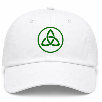 White Celtic Knot Irish Golf Dad Hat