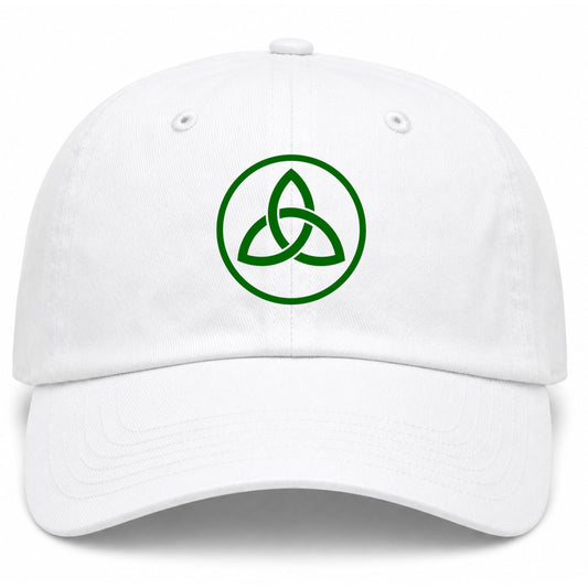 White Celtic Knot Irish Golf Dad Hat