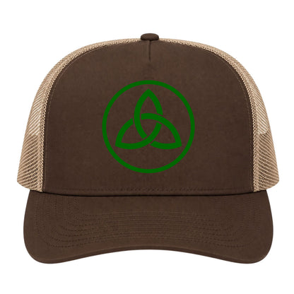 Brown Celtic Knot Irish Golf Trucker Hat