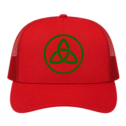 Red Celtic Knot Irish Golf Trucker Hat