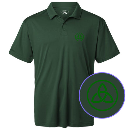 Green Celtic Knot Irish Men's Golf Polo Shirt
