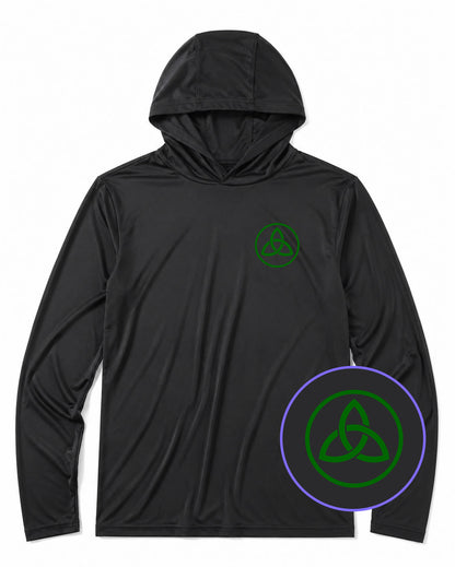 Black Celtic Knot Irish Men's Lightweight Performance Golf Hoodie