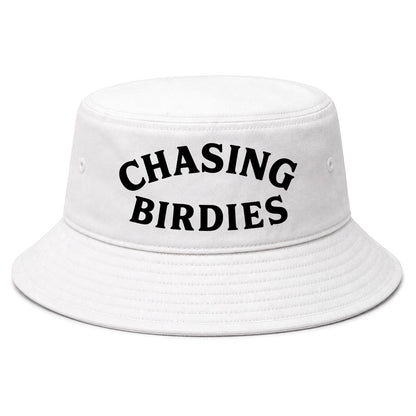White Chasing Birdies Golf Bucket Hat