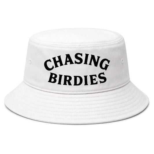 White Chasing Birdies Golf Bucket Hat