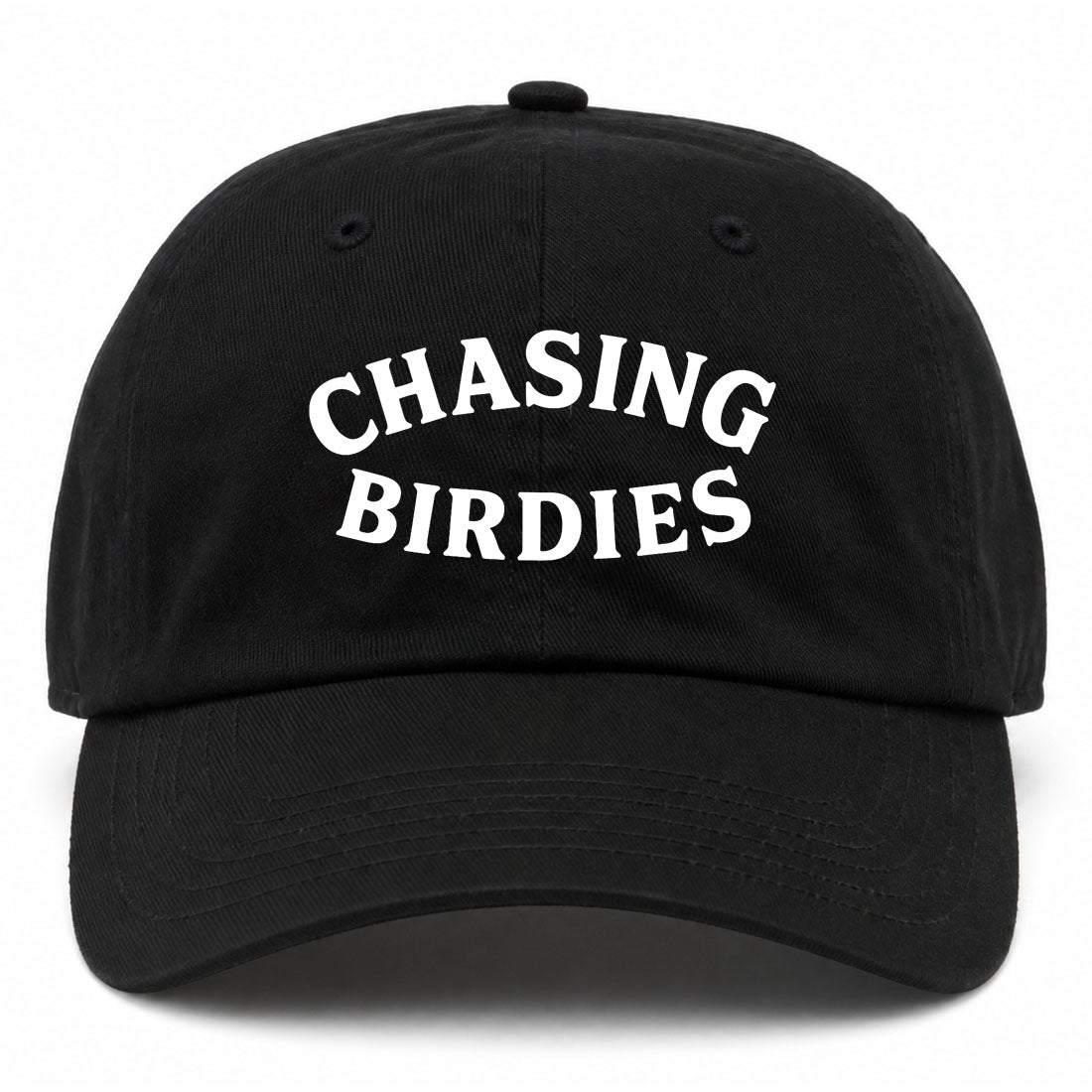 Black Chasing Birdies Golf Dad Hat