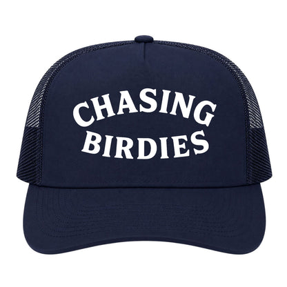 Navy Blue Chasing Birdies Golf Trucker Hat