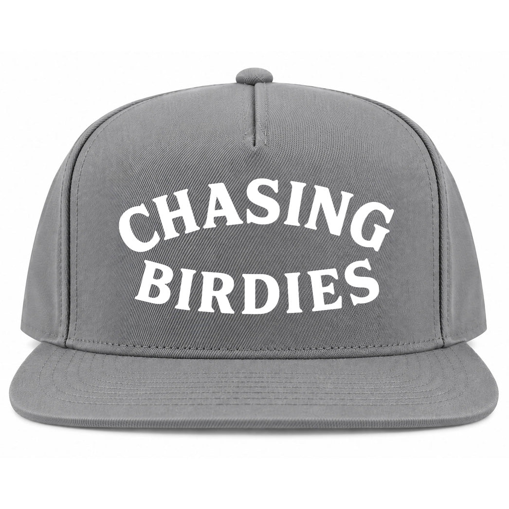 Grey Chasing Birdies Golf Snapback Hat