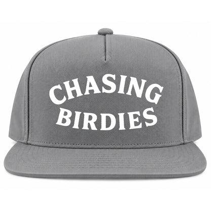 Grey Chasing Birdies Golf Snapback Hat
