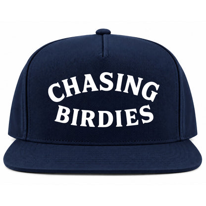 Navy Blue Chasing Birdies Golf Snapback Hat