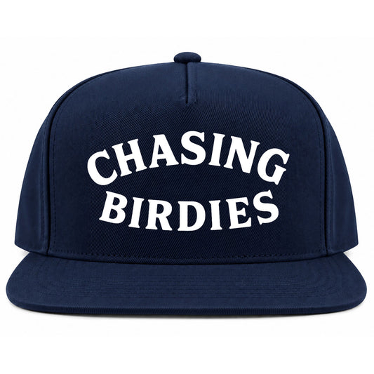 Navy Blue Chasing Birdies Golf Snapback Hat