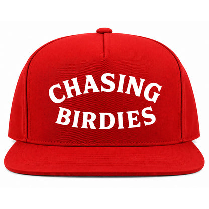 Red Chasing Birdies Golf Snapback Hat