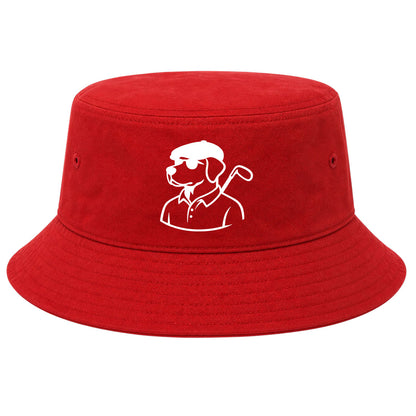 Red Country Club Dog Golf Bucket Hat