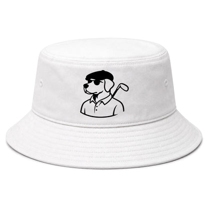 White Country Club Dog Golf Bucket Hat