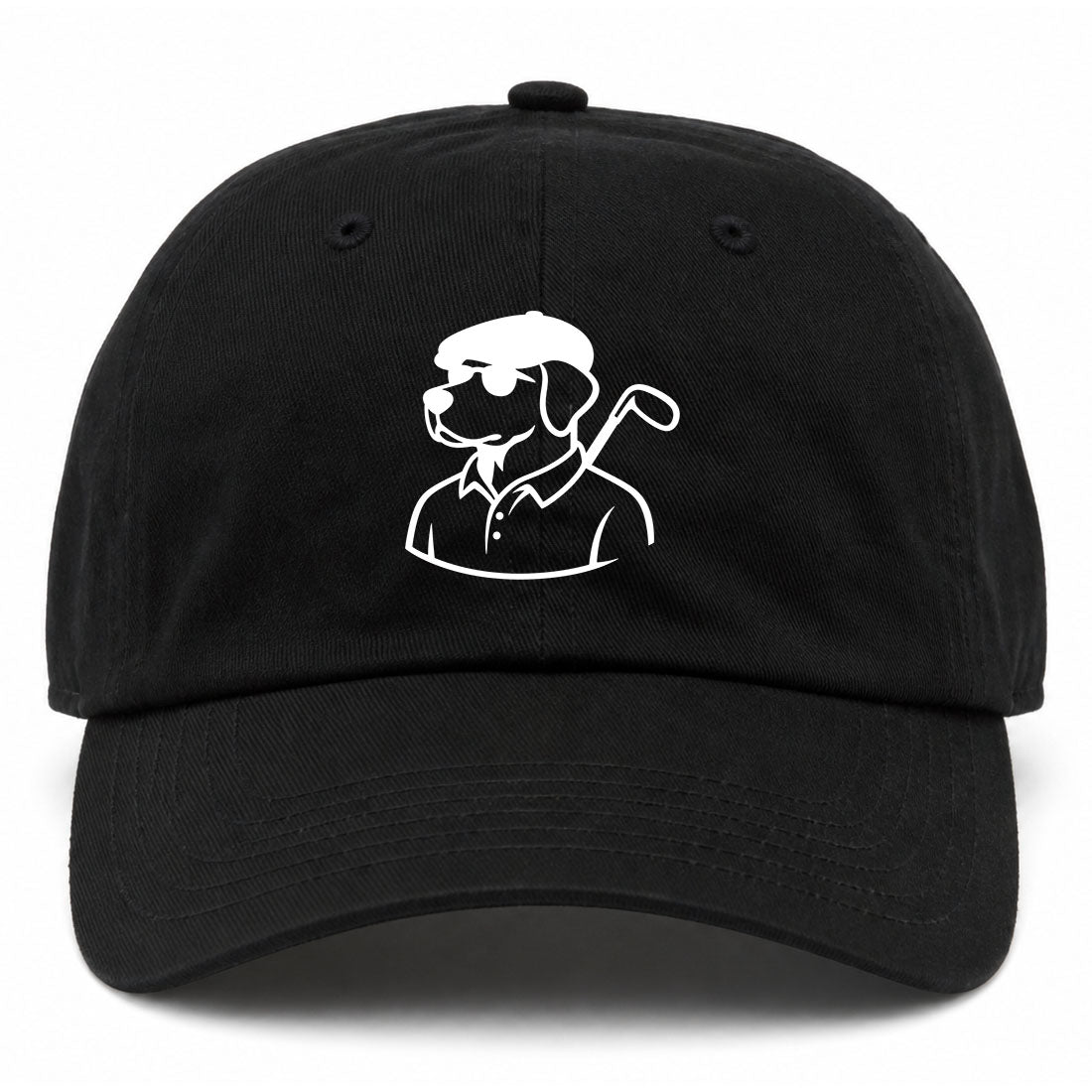Black Country Club Dog Golf Dad Hat