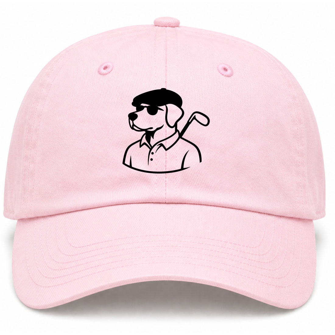 Pink Country Club Dog Golf Dad Hat
