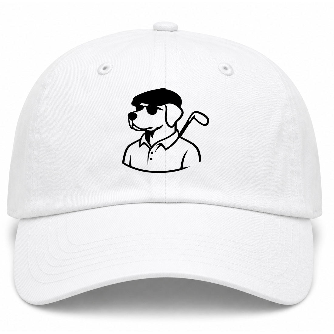 White Country Club Dog Golf Dad Hat