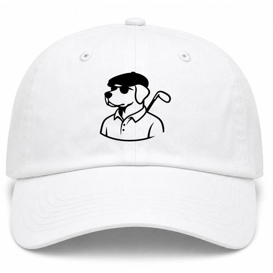 White Country Club Dog Golf Dad Hat