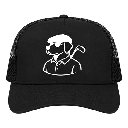 Black Country Club Dog Golf Trucker Hat