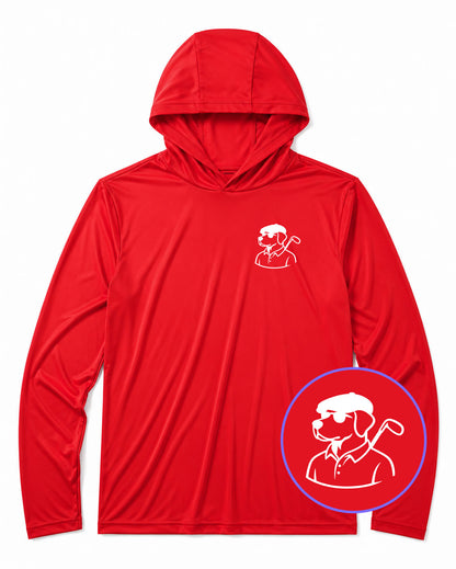 Red Country Club Dog Men's Lightweight Performance Golf Hoodie