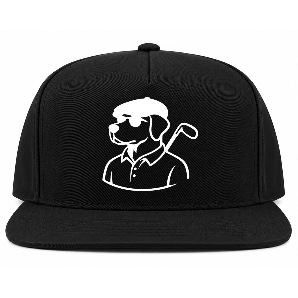 Black Country Club Dog Golf Snapback Hat